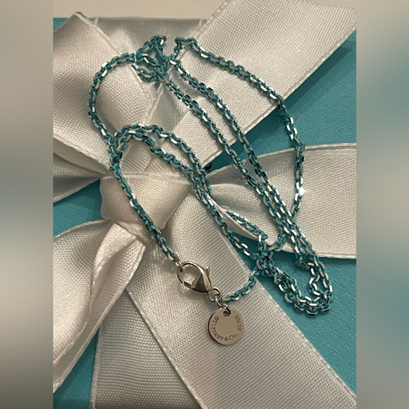 Tiffany & Co. Jewelry - Authentic Tiffany & Co blue enamel necklace